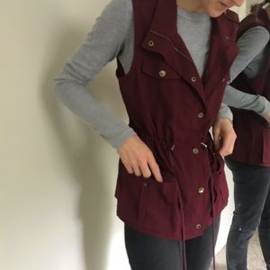 Maroon Vest NWOT